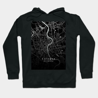 Cologne Germany City Map dark Hoodie